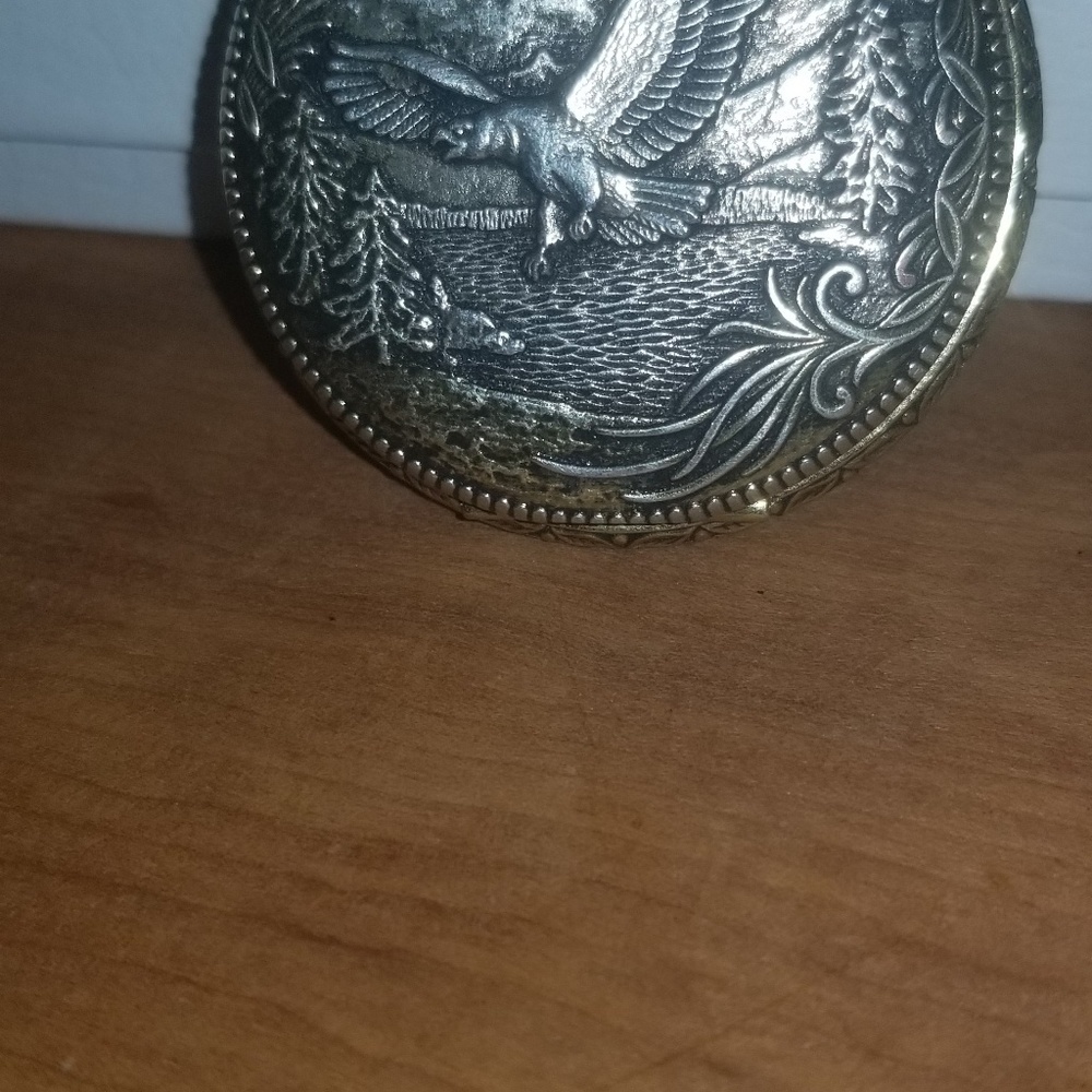 Silver Raised Eagle Pocket Watch